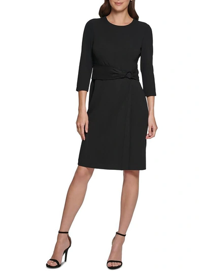 Dkny Womens Workwear Knee Sheath Dress In Black
