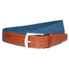 CROOKHORNDAVIS NEWPORT PIQUE COTTON WOVEN ELASTIC BELT