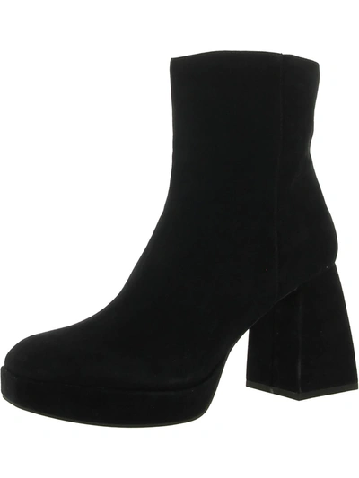 Dolce Vita Ulyses Womens Suede Zip Up Ankle Boots In Black