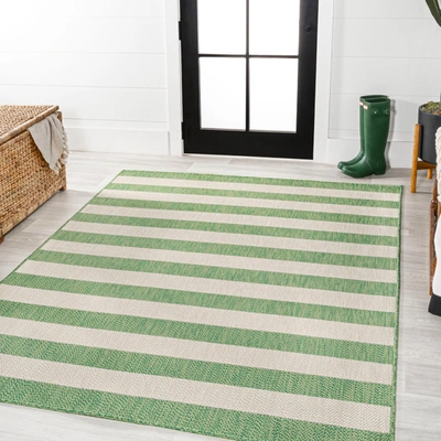 Jonathan Y Negril Two-tone Wide Stripe Indoor/outdoor Area Rug