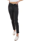 DSTLD WOMENS HIGH RISE BUTTON FLY STRAIGHT LEG JEANS