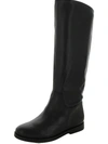 Vince Womens Leather Pull On Knee-high Boots In Black