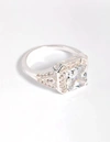 Lovisa Silver Cubic Zirconia Cushion Ring In Silver