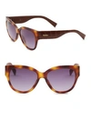 MAX MARA 54MM Croc-Embossed Sunglasses