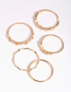 Lovisa Gold Cubic Zirconia Delicate Ring Stack Pack In Silver