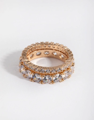 Lovisa Gold Double Band Set Ring In Silver