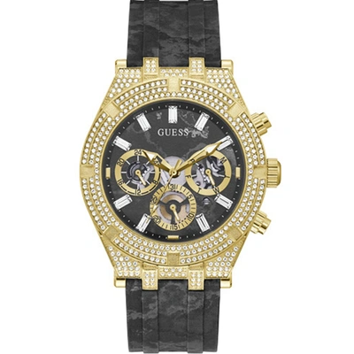 Guess Men's Classic Black Dial Watch In Gold