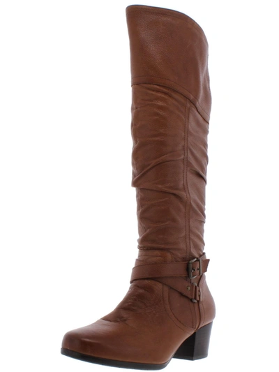 ARRAY DAKOTA WOMENS LEATHER KNEE-HIGH RIDING BOOTS