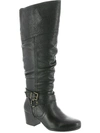 Array Dakota Womens Leather Knee-high Riding Boots In Black