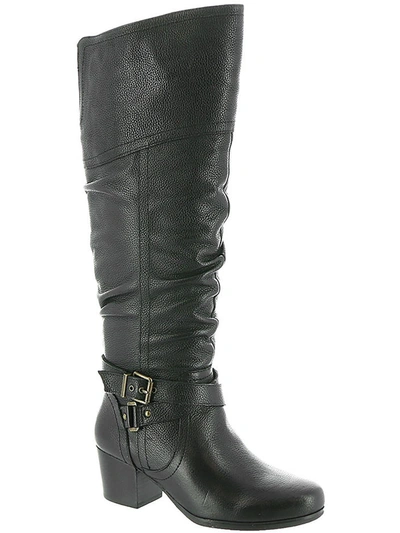 Array Dakota Womens Leather Knee-high Riding Boots In Black
