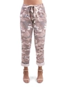 Jacqueline B Clothing Stretch Camo Pants In Pale Pink In Pink