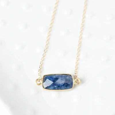 Anne Vaughan Women's Seaside Simple Focal Necklace In Lapis In Blue