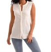 French Kyss Janet Sleeveless Tunic In White In Beige