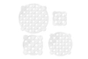 Talisman Designs Multi-use Baking Stencils, Plaid Design, Set Of 4 Sizes, 3.5 Inch, 5 Inch, 8 Inch, & 10 Inch, White In White