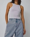 Shop Amomento Color Blocked Sleeveless Top In Mint In Purple