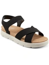 EASY SPIRIT SHONDRA 3 WOMENS FAUX LEATHER OPEN TOE ANKLE STRAP