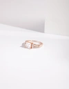 Lovisa Rose Gold Double Band Cubic Zirconia Ring In Multi