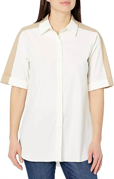 Lyssé Wicking Shirt In Off-white In Beige