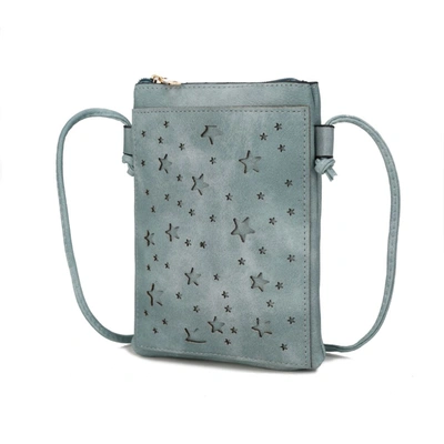 Mkf Collection By Mia K Jana Crossbody Vegan Leather Women's Handbag In Blue