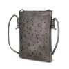 Mkf Collection By Mia K Jana Crossbody Vegan Leather Women's Handbag In Grey
