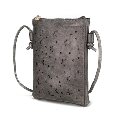 Mkf Collection By Mia K Jana Crossbody Vegan Leather Women's Handbag In Grey