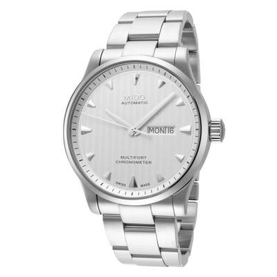 Mido Men's Multifort 42mm Automatic Watch In Silver