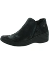 Bzees Domino Womens Round Toe Slip On Ankle Boots In Black