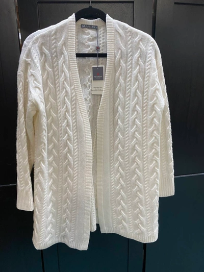 Reagan Puff Sleeve Cardigan in Chalk Combo