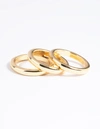Lovisa Gold Plated Triple Band Ring In Multi