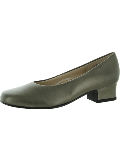 Mark Lemp Classics By Walking Cradles Callie Womens Leather Square Toe Dress Pumps In Green