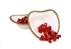 Classic Touch Decor Porcelain White Apple Shaped Dishes, 2 Pieces
