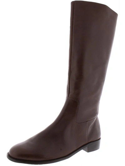 Elites By Walking Cradles Mates 14" Womens Leather Knee-high Dress Boots In Brown