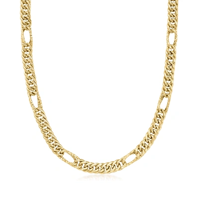 Canaria Fine Jewelry Canaria 6mm 10kt Yellow Gold Curb-link Station Necklace