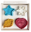 Talisman Designs Plunger Style Pie Crust Cutters, Occasions Design, 4 Piece Set In Multi
