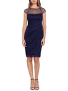 X BY XSCAPE WOMENS BEADED KNEE COCKTAIL AND PARTY DRESS