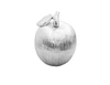 CLASSIC TOUCH DECOR SILVER APPLE SHAPED HONEY JAR WITH SPOON