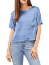 1.STATE WOMENS SATIN BOATNECK T-SHIRT