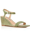 CHARLES DAVID TRANSFORM WOMENS SUEDE ANKLE STRAP WEDGE SANDALS