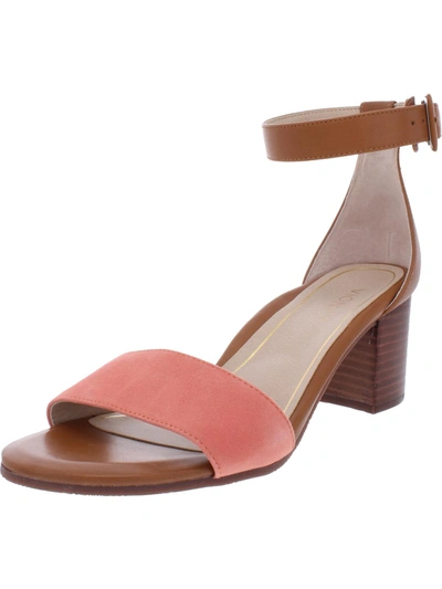 Vionic Rosie Womens Leather Ankle Strap Dress Sandals In Pink