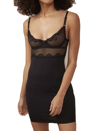 Timpa Lingerie Alice Slip Dress In Black