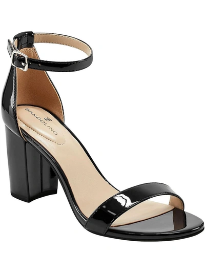 Bandolino Armory Womens Patent Ankle Strap Heels In Black Patent