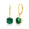 Max + Stone 14k Solid Yellow Gold Gemstone Dangle Leverback Earrings (8mm) In Gold