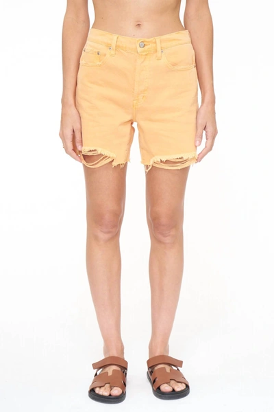 Pistola Devin High Rise Mom Cut Off Shorts In Nectar In Yellow