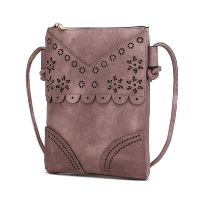 Mkf Collection By Mia K Amentia Vegan Leather Crossbody Handbag In Pink
