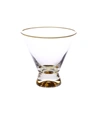 CLASSIC TOUCH DECOR SET OF 6 DESSERT CUPS WITH GOLD BASE AND RIM - 4"D X 4"H