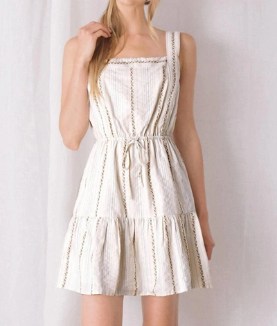 Storia Daisy Mini Dress In Multi In White