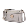 Mkf Collection By Mia K Elaina Multi Pocket Crossbody Handbag In Grey