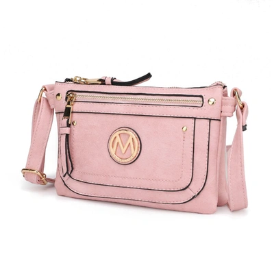 Mkf Collection By Mia K Elaina Multi Pocket Crossbody Handbag In Pink