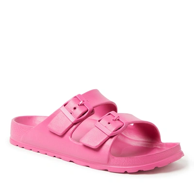 Dearfoams Ecocozy Women's Sustainable Double Buckle Sandal In Pink