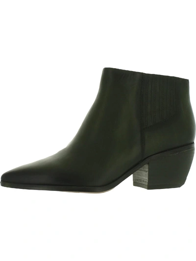 Sarto Franco Sarto Spur Womens Leather Heels Booties In Black